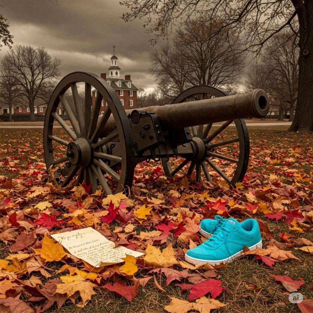 Weathered Cannon in Autumn