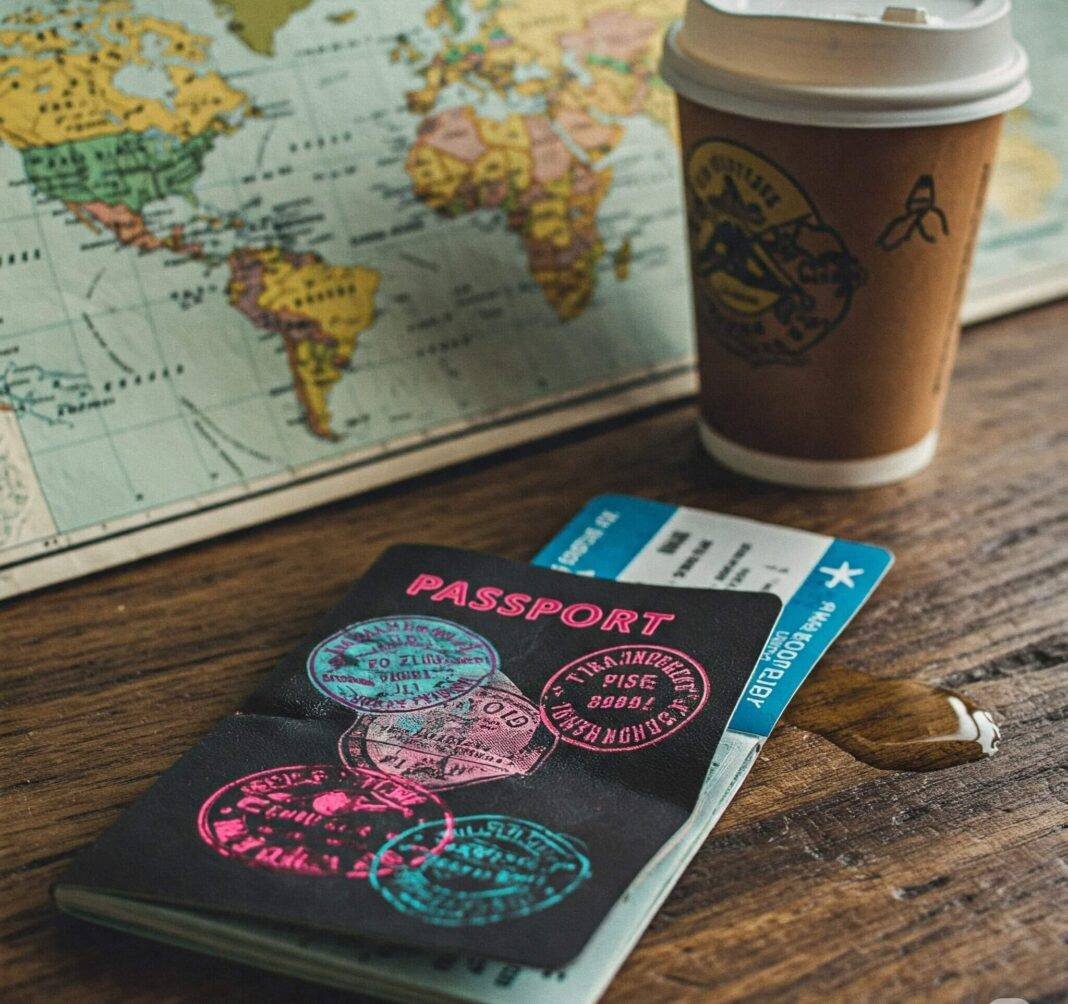 Cluttered Travel Desk Vibes