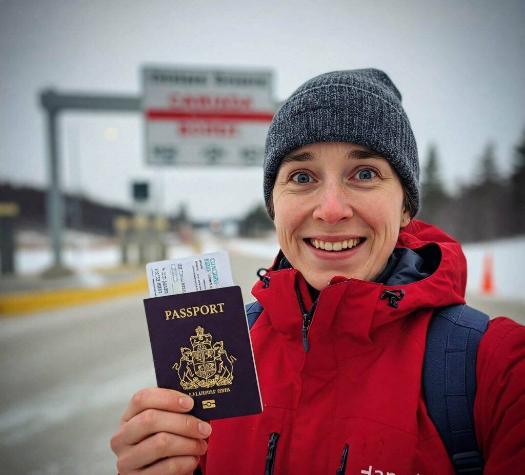 Border panic selfie