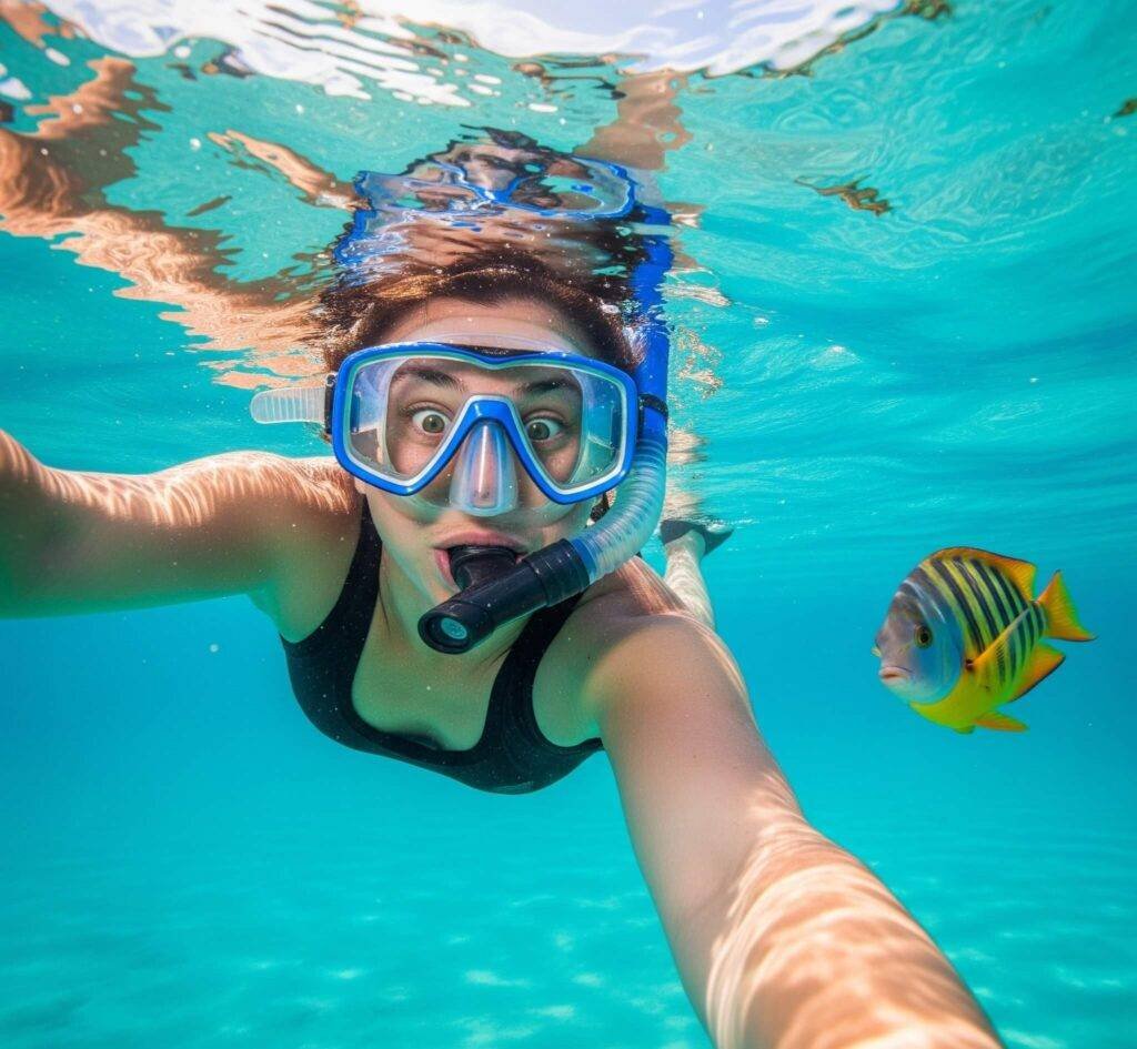 Clumsy Snorkel Selfie