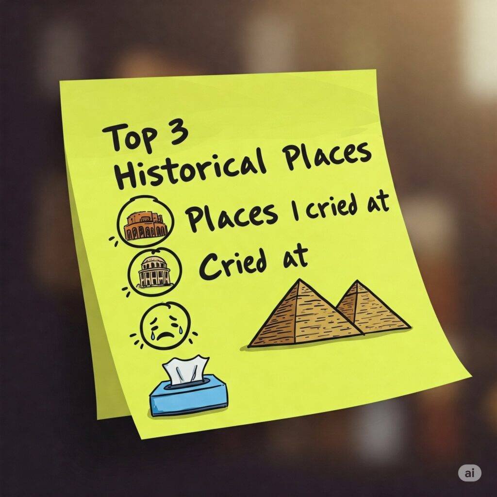 Places I Cried At Sticky Note