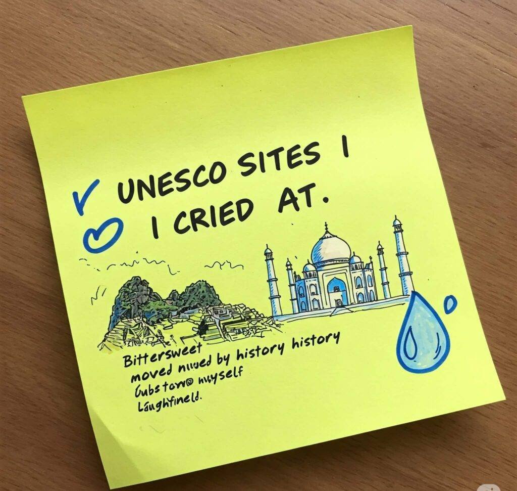 UNESCO Sites Sticky Note Tears