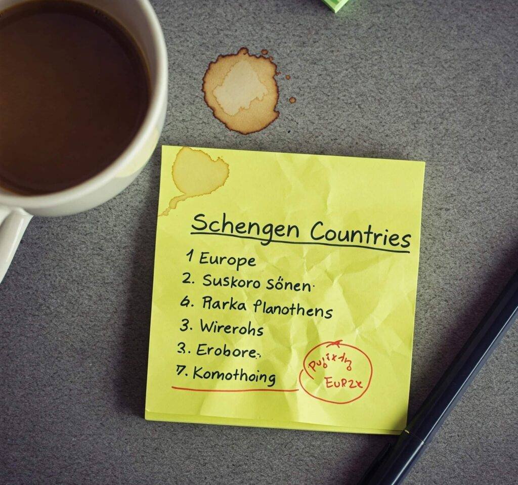 Schengen Sticky Note Chaos