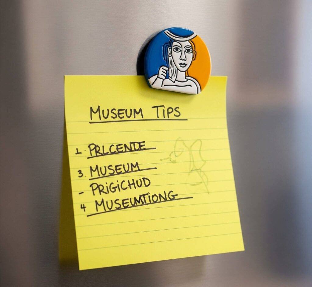 My Messy Museum Tips - Fridge Note with Picasso Magnet