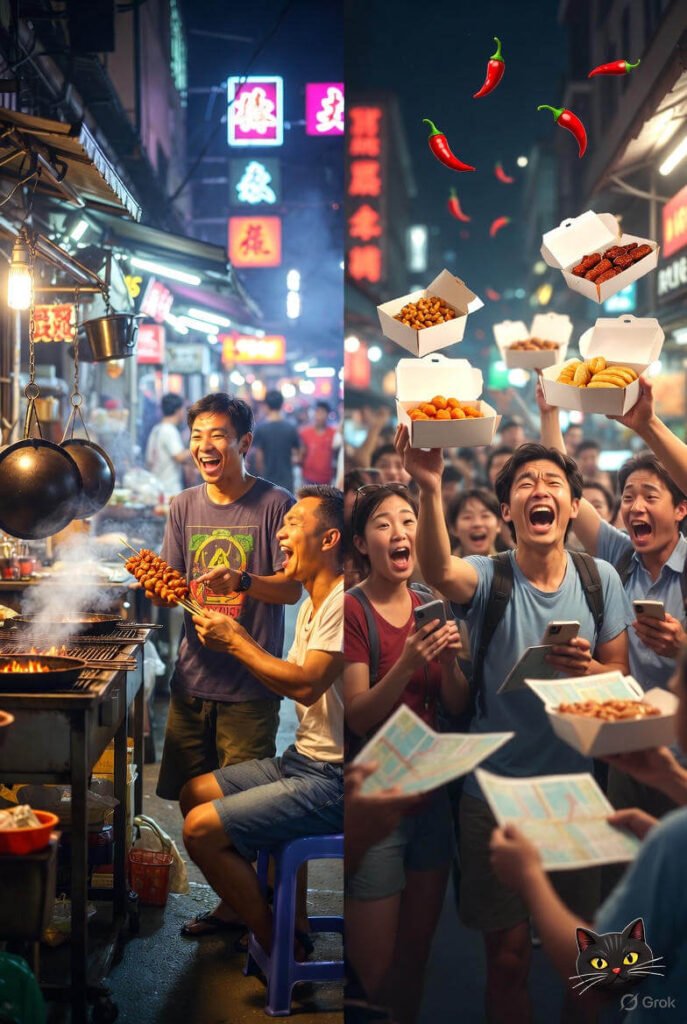 pay for a tour or just run into the night market like a feral raccoon