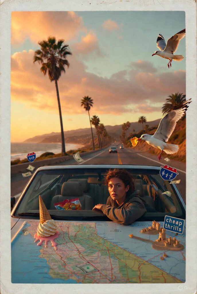 wind whipping my unwashed hair into his face. Caption: “Romance level: expert