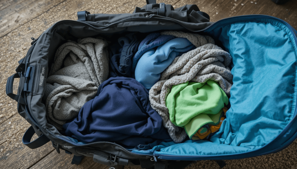 Packing cubes doing their best against my chaos